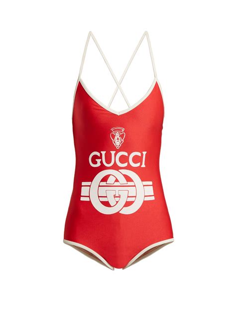 gucci red logo swimsuit|Gucci swimsuit bikini.